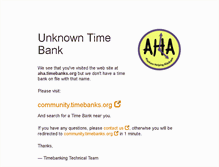 Tablet Screenshot of aha.timebanks.org