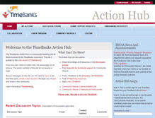 Tablet Screenshot of actionhub.timebanks.org